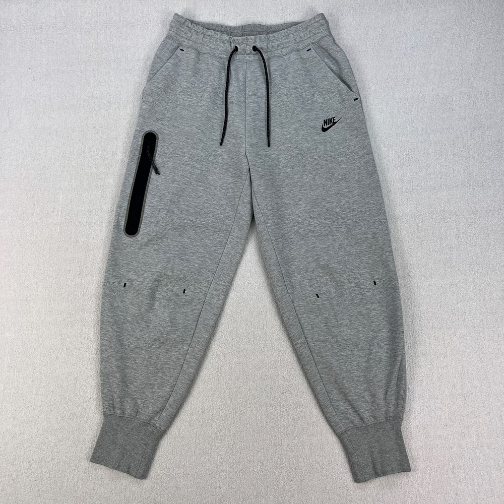 Nike Tech Fleece Joggers Womens S Heather Gray Zip Pocket Active Athletic